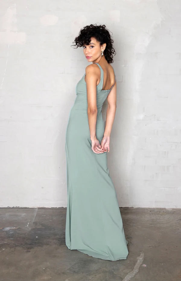 Edwina Crepe Gown - Sage