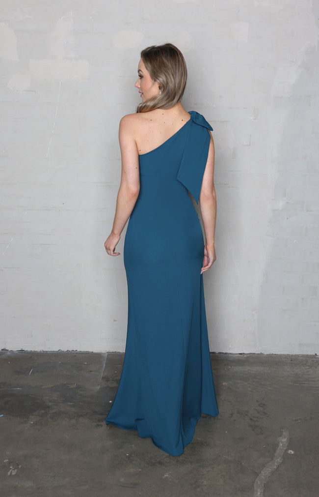 Fleur Gown Detachable Bow - Teal