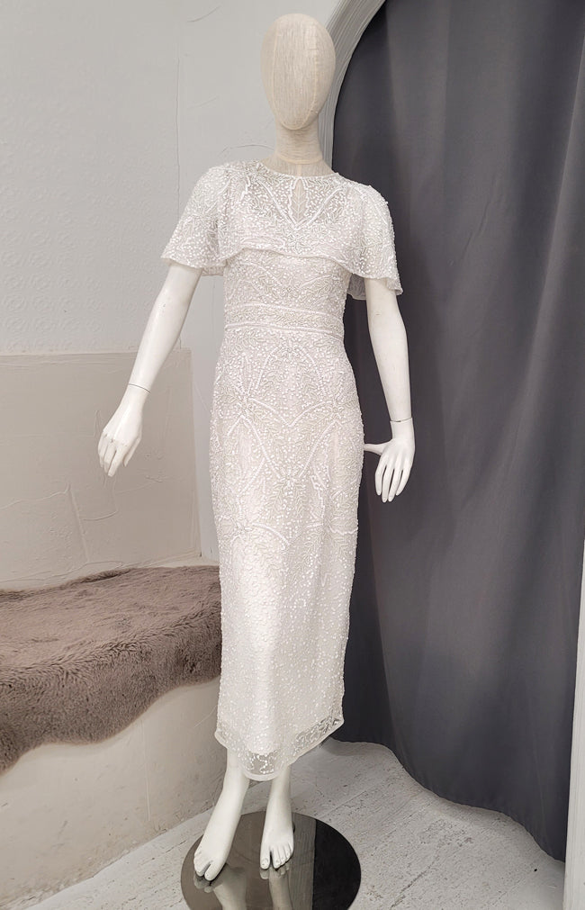 Verona Hand Beaded Dress - Ivory