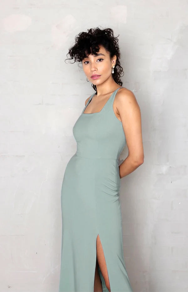 Edwina Crepe Gown - Sage