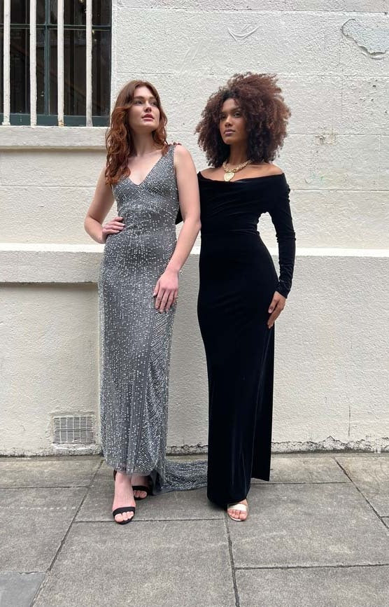 Harper Velvet Gown - Black