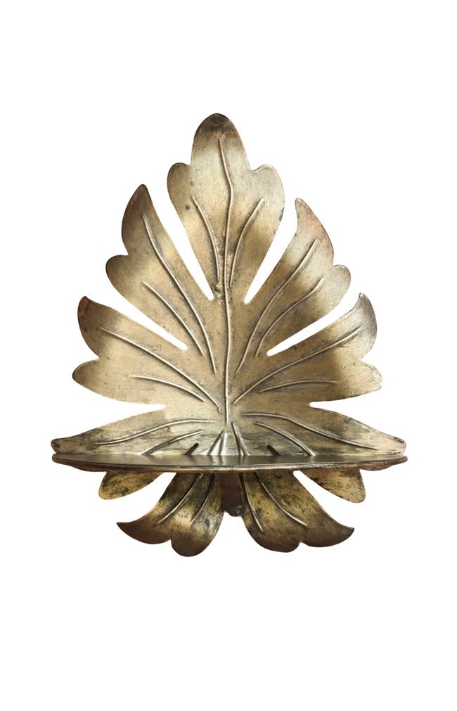 Leaf Shelf Antique brass