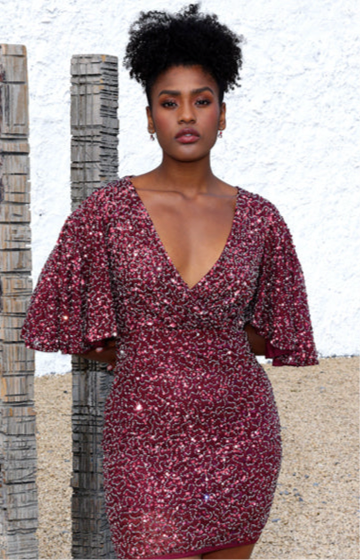 Shailene Mini Dress - Burgundy