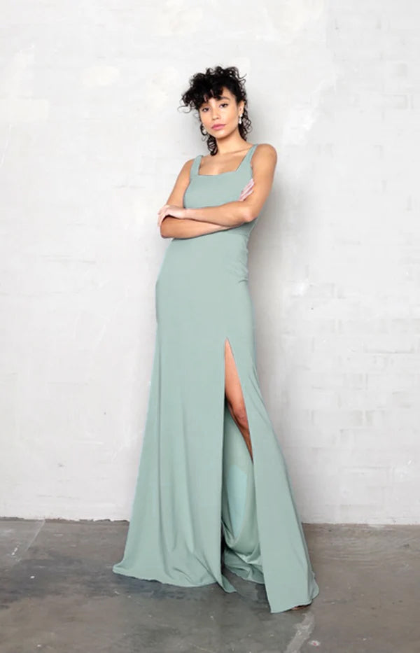 Edwina Crepe Gown - Sage