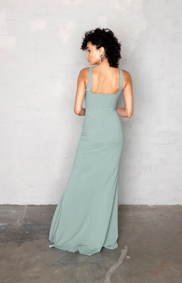 Edwina Crepe Gown - Sage