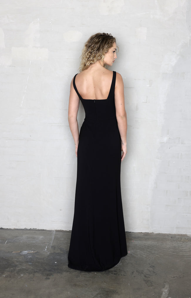 Edwina Crepe Gown - Black