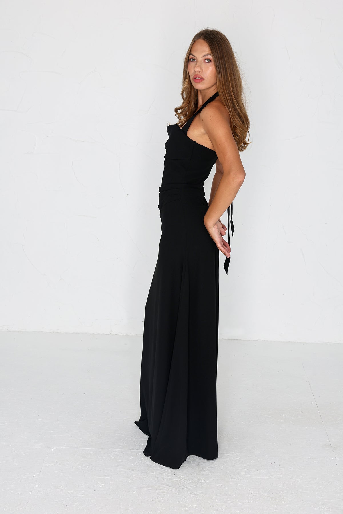 Millie Crepe Gown - Black AS