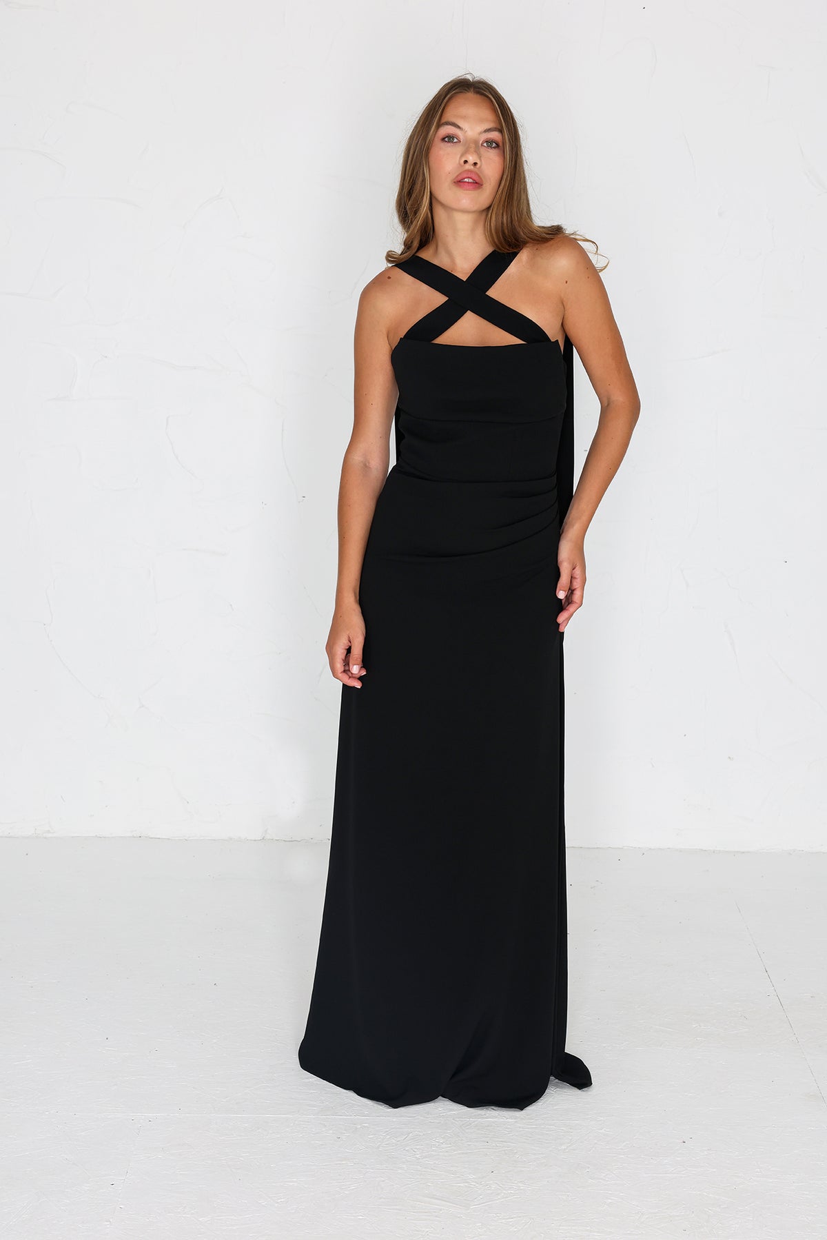 Millie Crepe Gown - Black AS