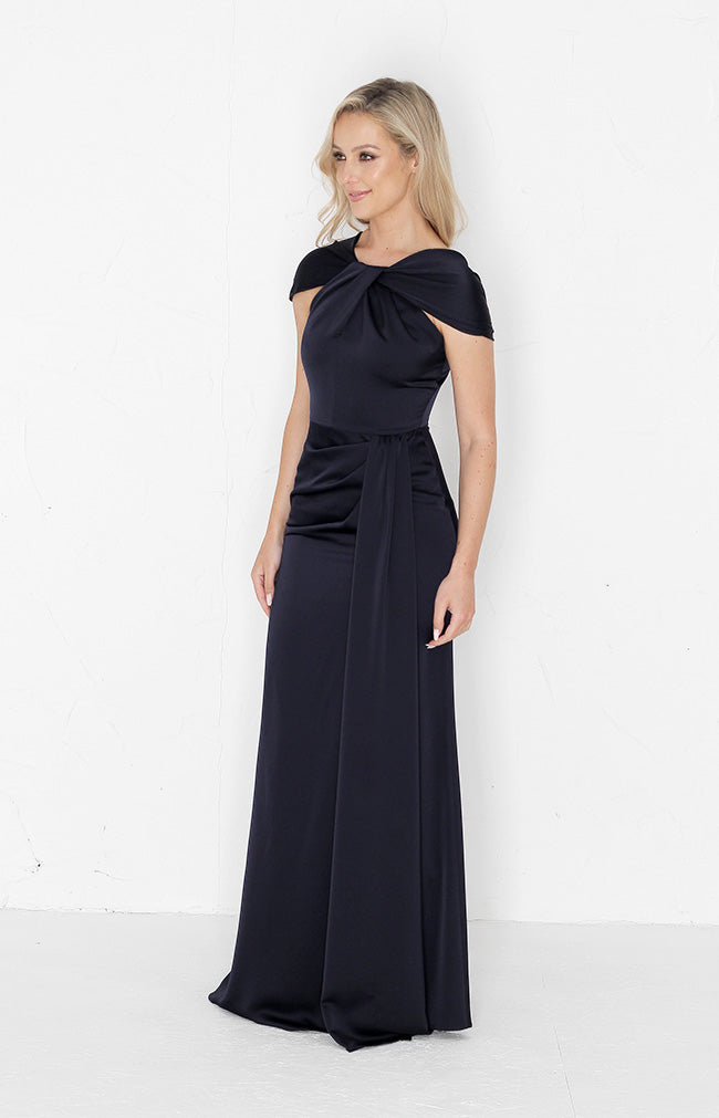Caprice Satin Gown - Midnight