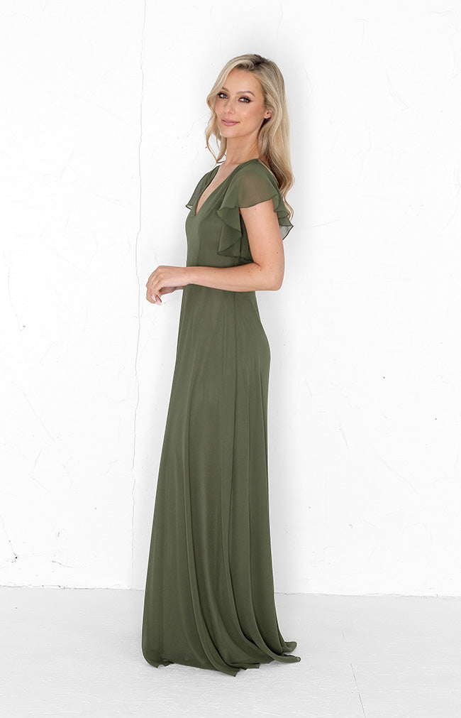 Maye Gown - Olive Green