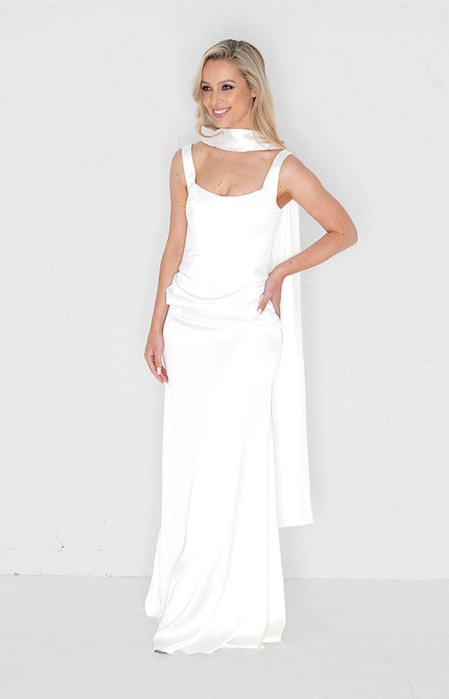 Harlow Corset Top - Ivory