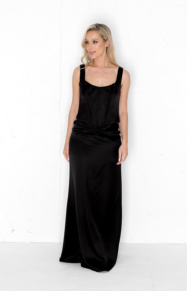 Harlow Corset Top - Black