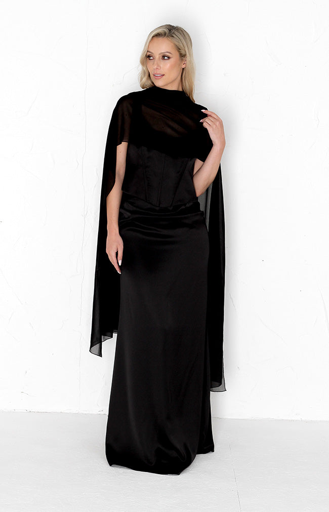 Chiffon Shawl - Black