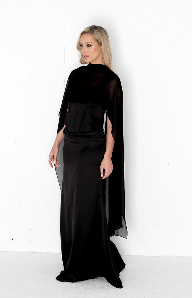 Chiffon Shawl - Black