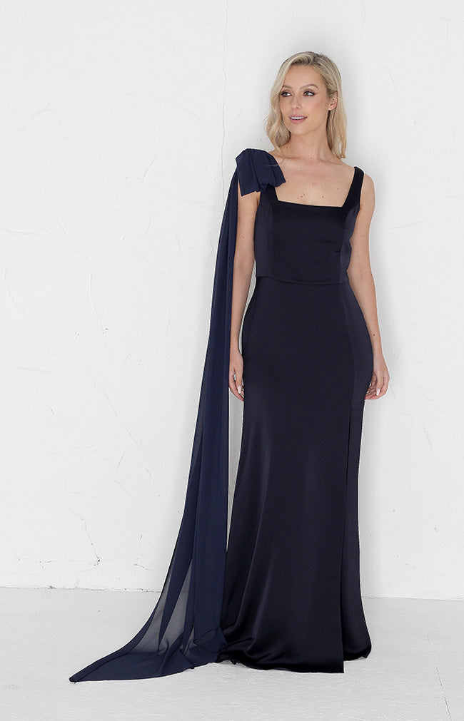 Detachable Chiffon Bow - Midnight