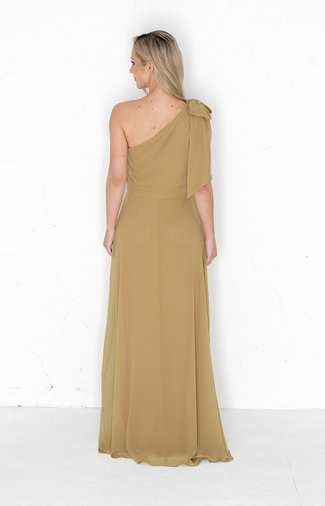 Fleur Chiffon Gown - Desert Sand