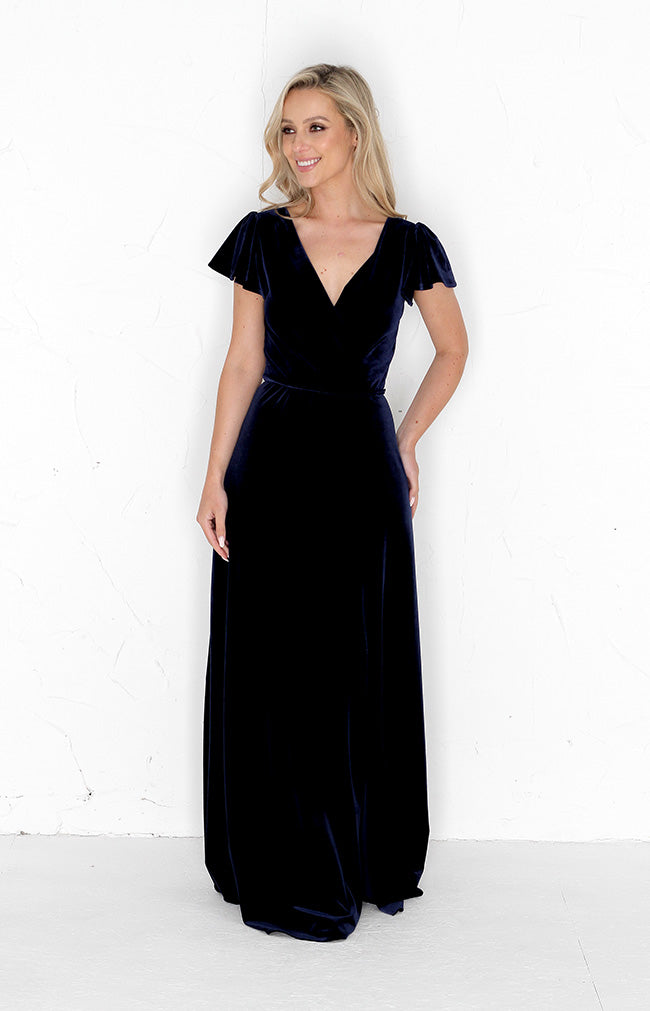 Tallie Velvet Gown - Midnight