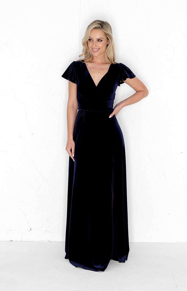 Tallie Velvet Gown - Midnight