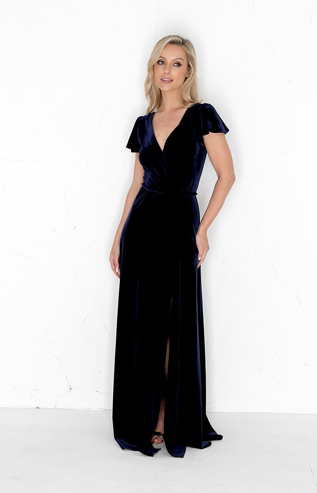 Tallie Velvet Gown - Midnight