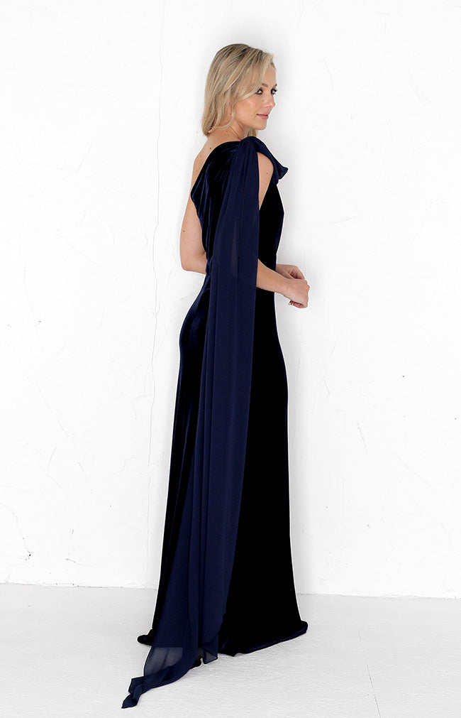 Yvette Velvet Gown - Black