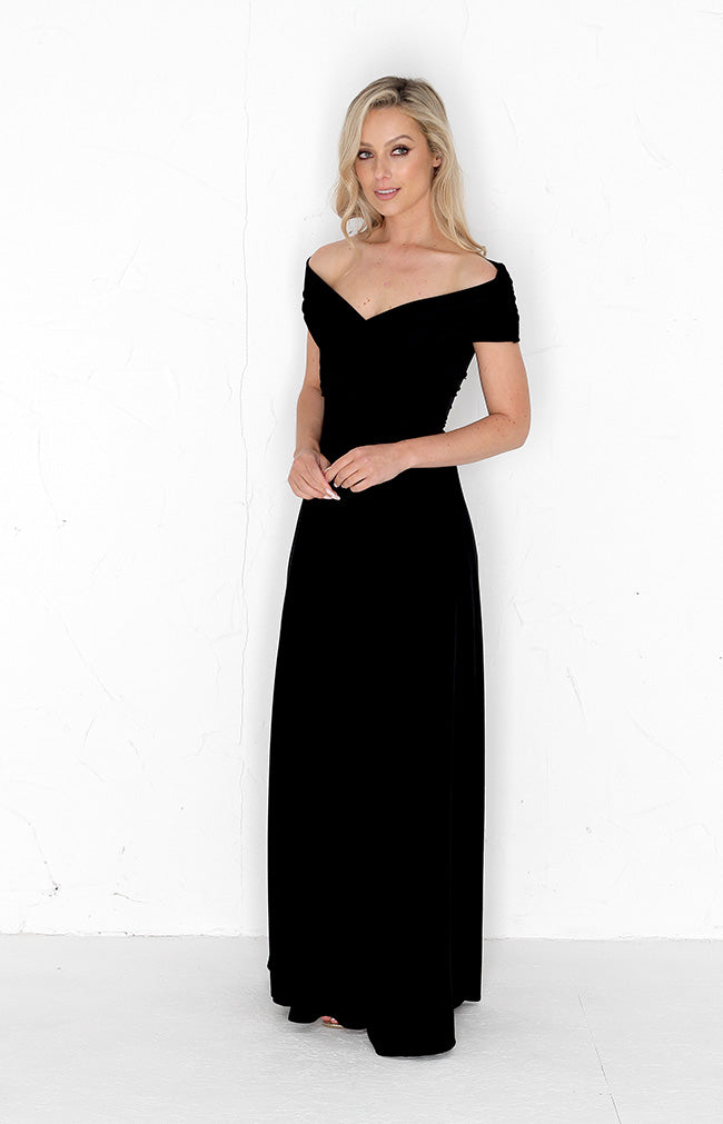 Yvette Velvet Gown - Black