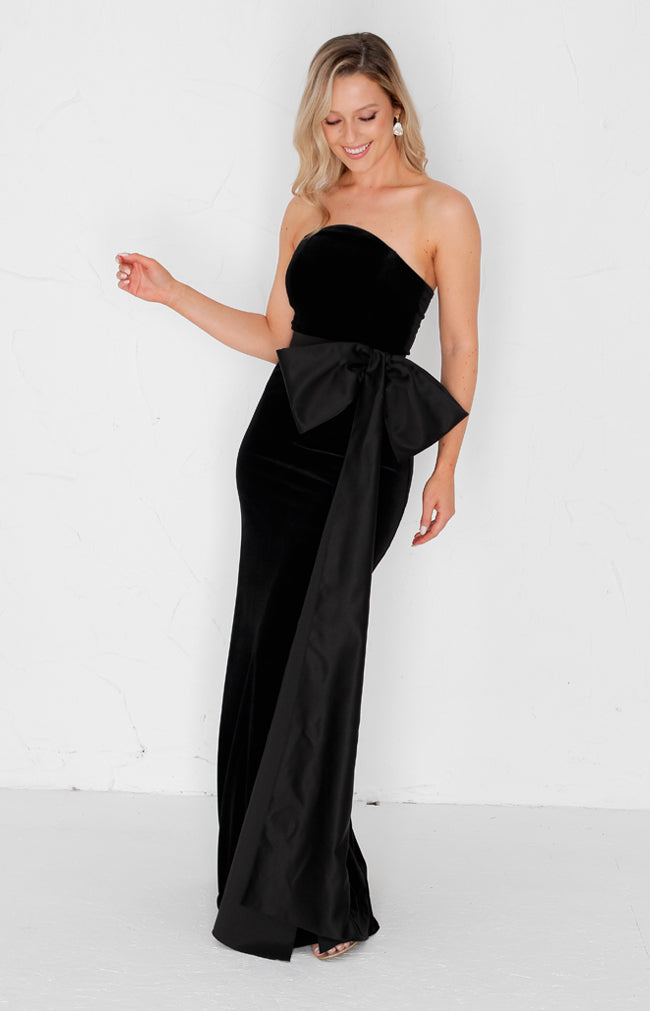 Rue Velvet Gown - Black