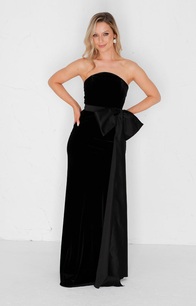 Rue Velvet Gown - Black