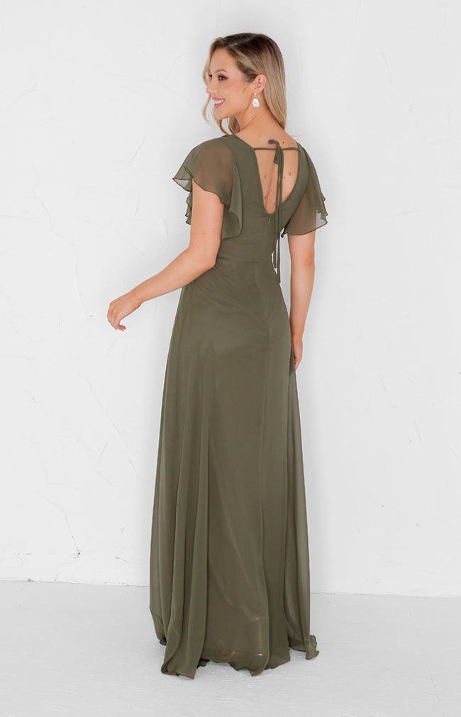 Maye Gown - Olive Green