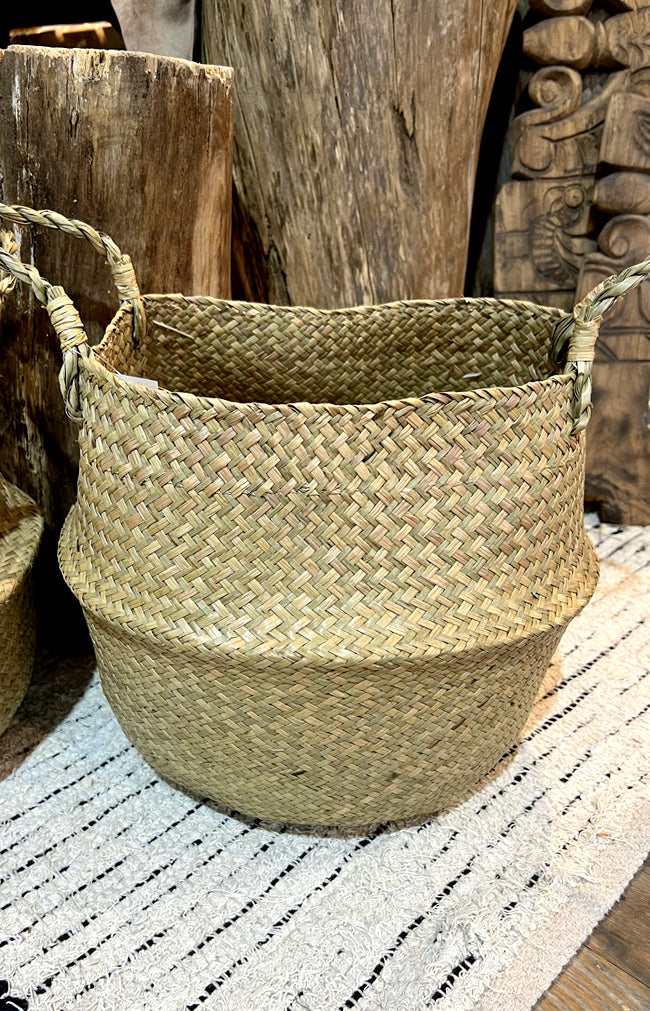 Natural grass basket