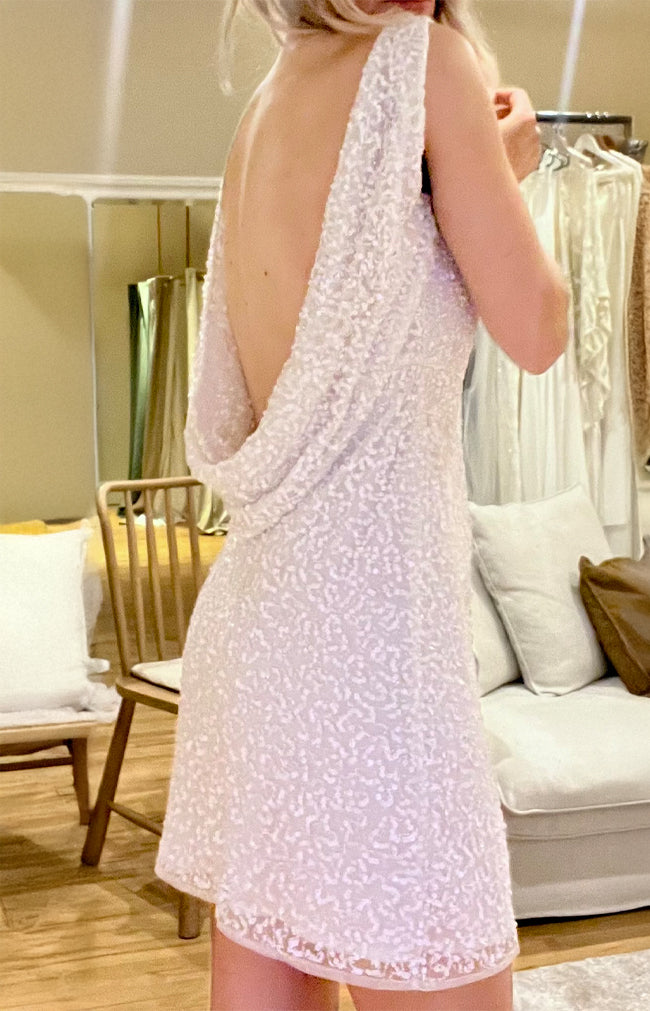 Bailey Hand Beaded Mini Dress - Ivory