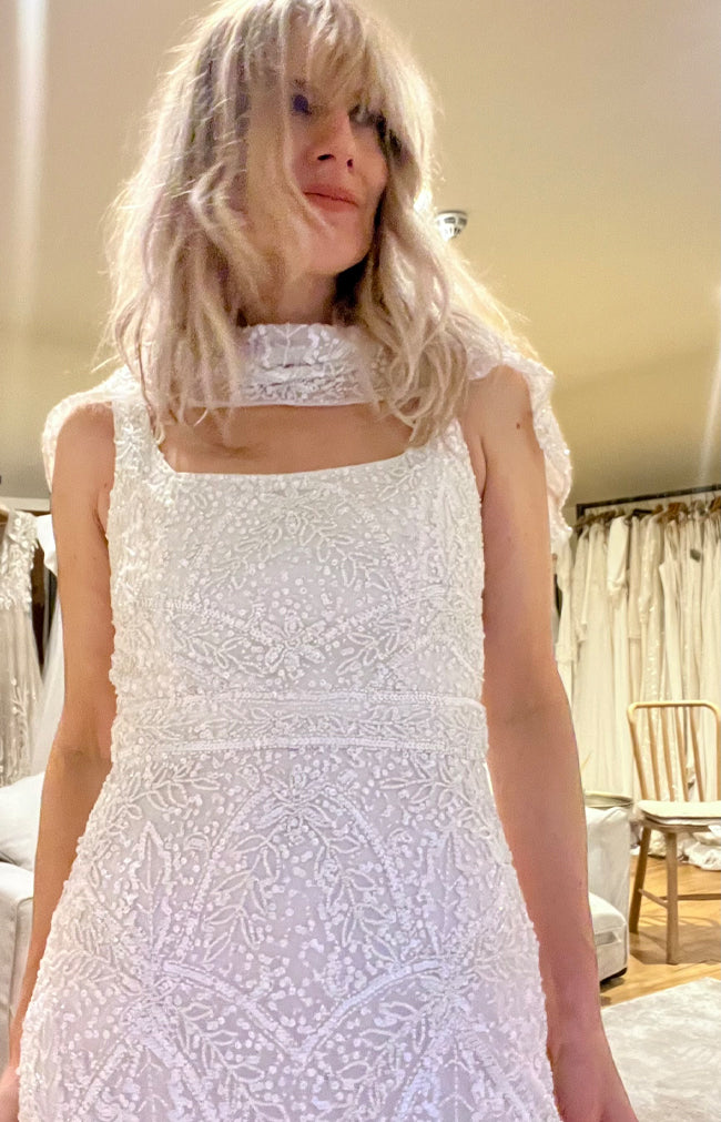 Verona Hand Beaded Dress - Ivory