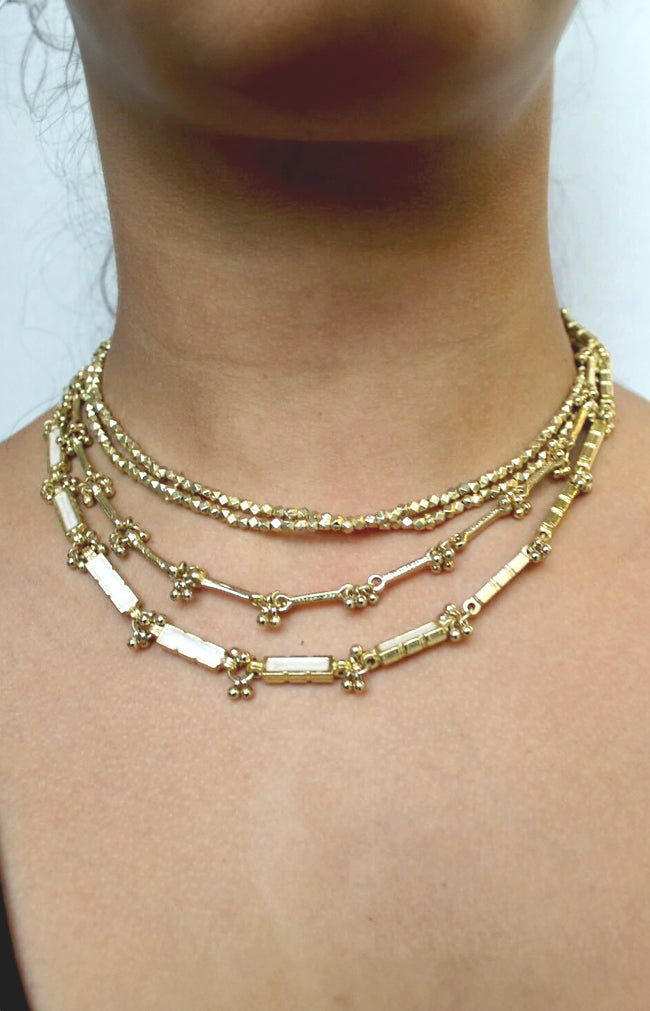 Ren Necklace - Gold/Antique White