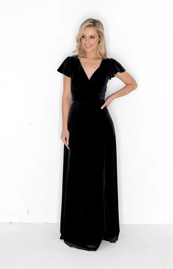 Tallie Velvet Gown - Black