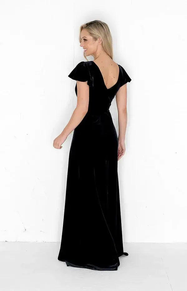 Tallie Velvet Gown - Black