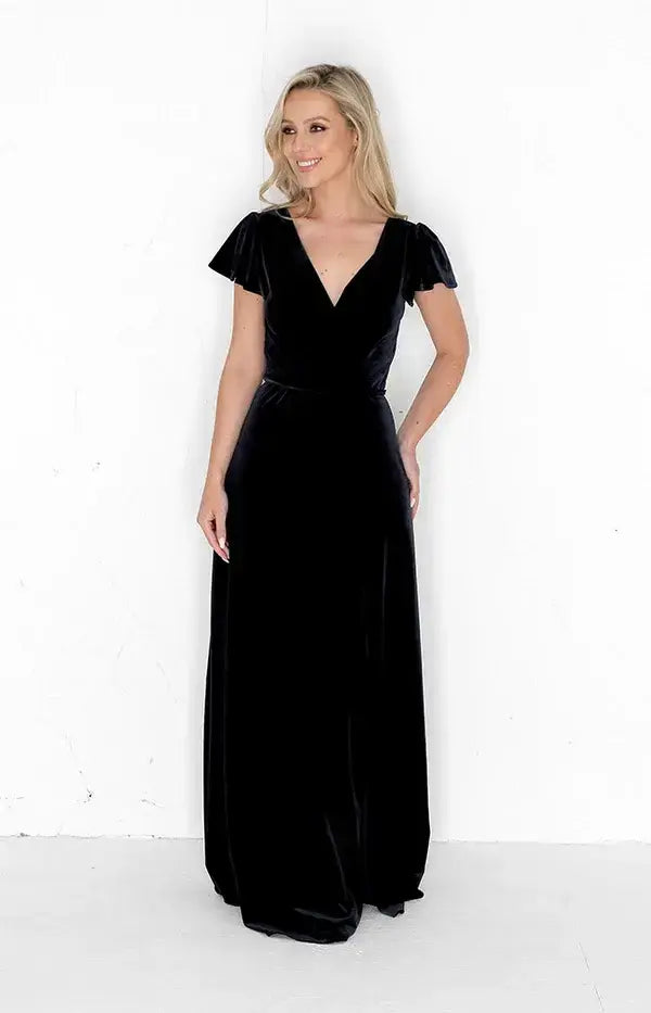 Tallie Velvet Gown - Black