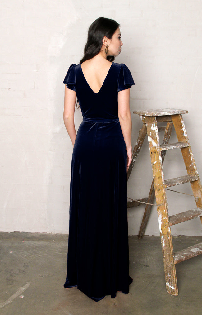 Tallie Velvet Gown - Midnight