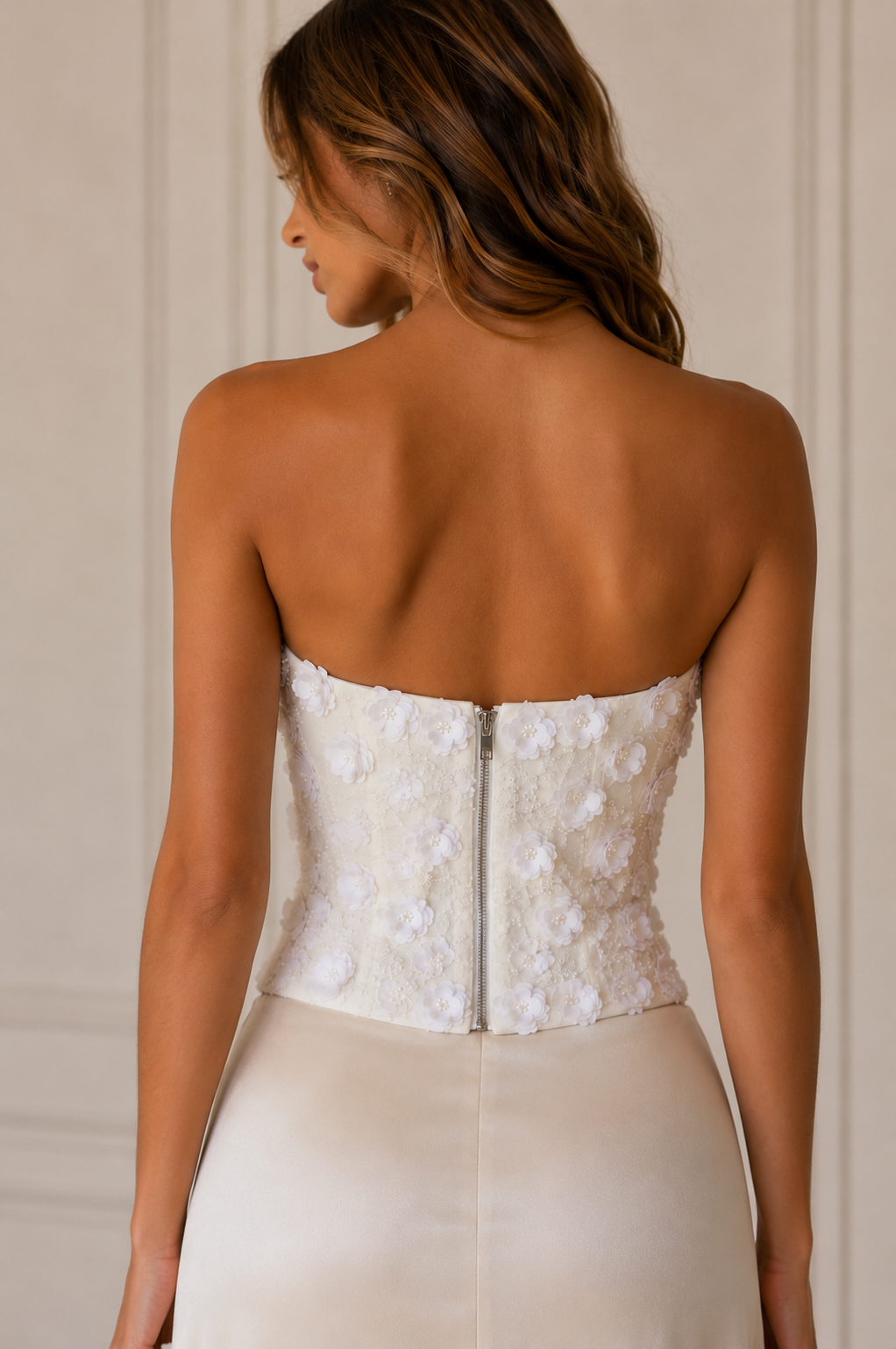Ruben Hand Emebellished Corset - Ivory