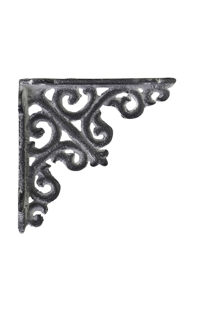 Fleur Shelf Bracket small - antique grey