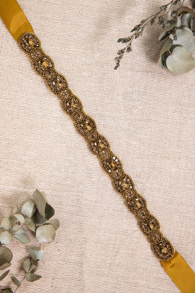 Zorra Beaded Belt - Gold