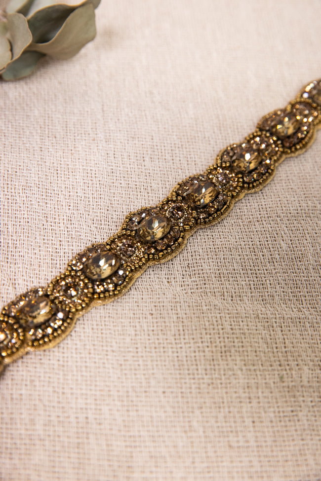 Zorra Beaded Belt - Gold