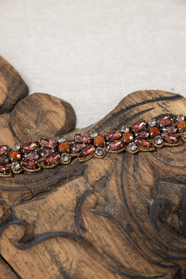 Raffi Beaded Belt - Rust