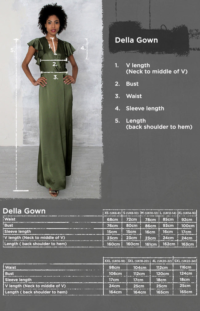 Della Satin Gown - Rust