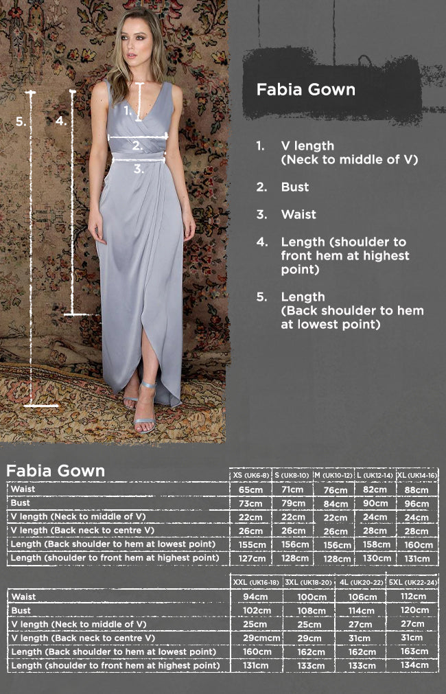 Fabia High Back Satin Gown - Petrol