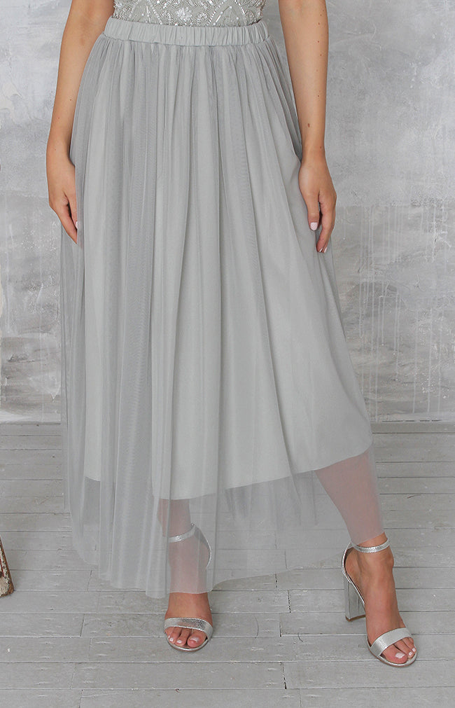 Miley Tulle Midi Skirt - Sage