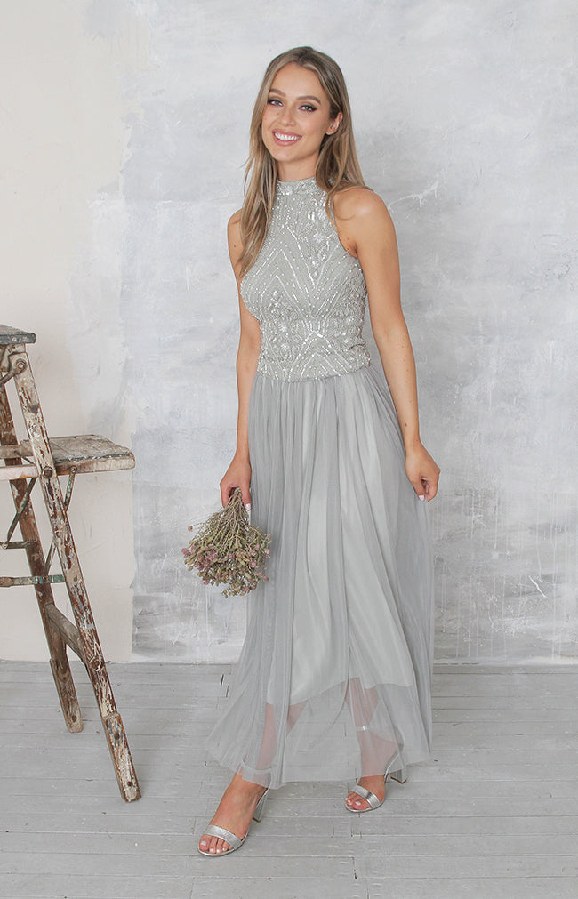 Miley Tulle Midi Skirt - Sage