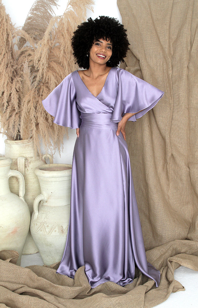 Sarena Satin Skirt - Lavender