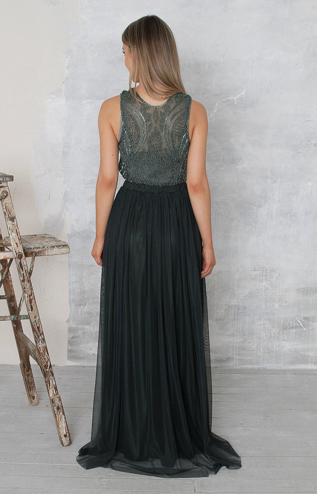 Phoebe Tulle Skirt - Forest Green