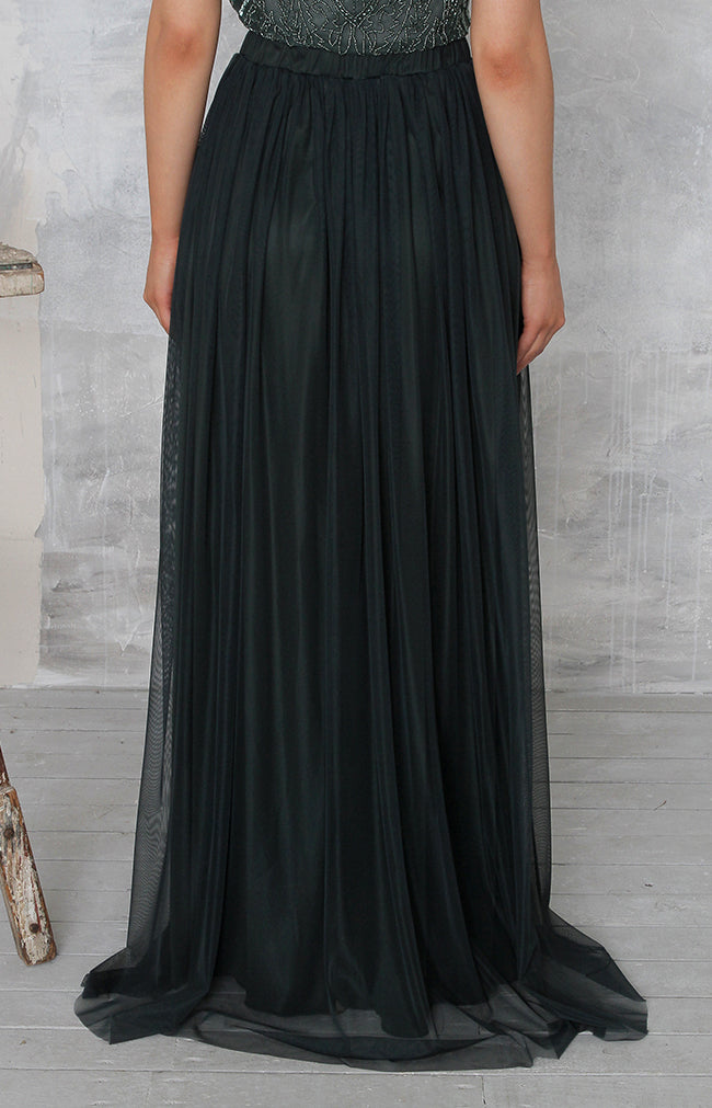Phoebe Tulle Skirt - Forest Green