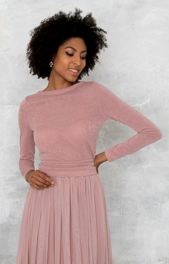 Cassia Top - Dusty Rose