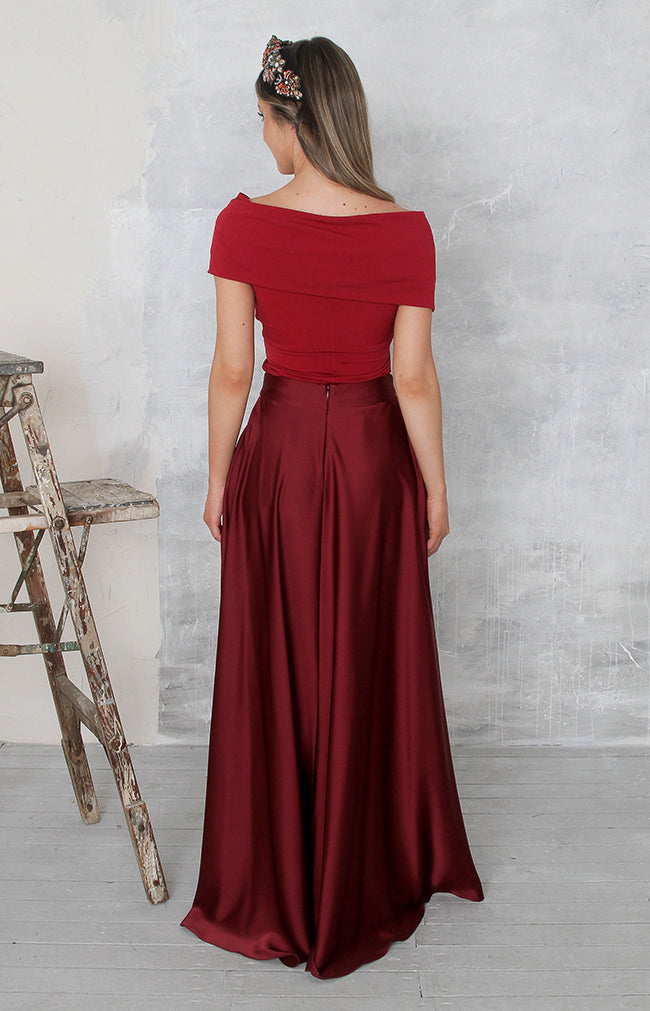 Sarena Skirt - Burgundy